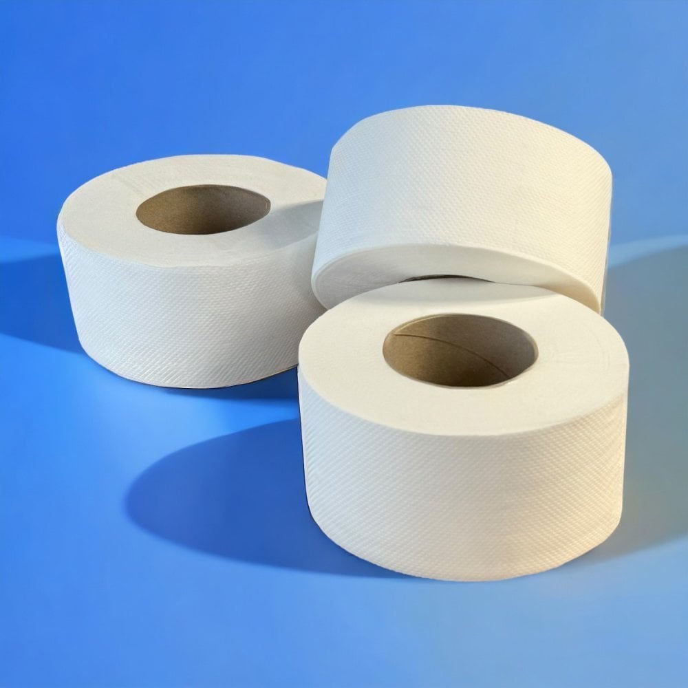 12 Embossed Mini Jumbo Toilet Rolls