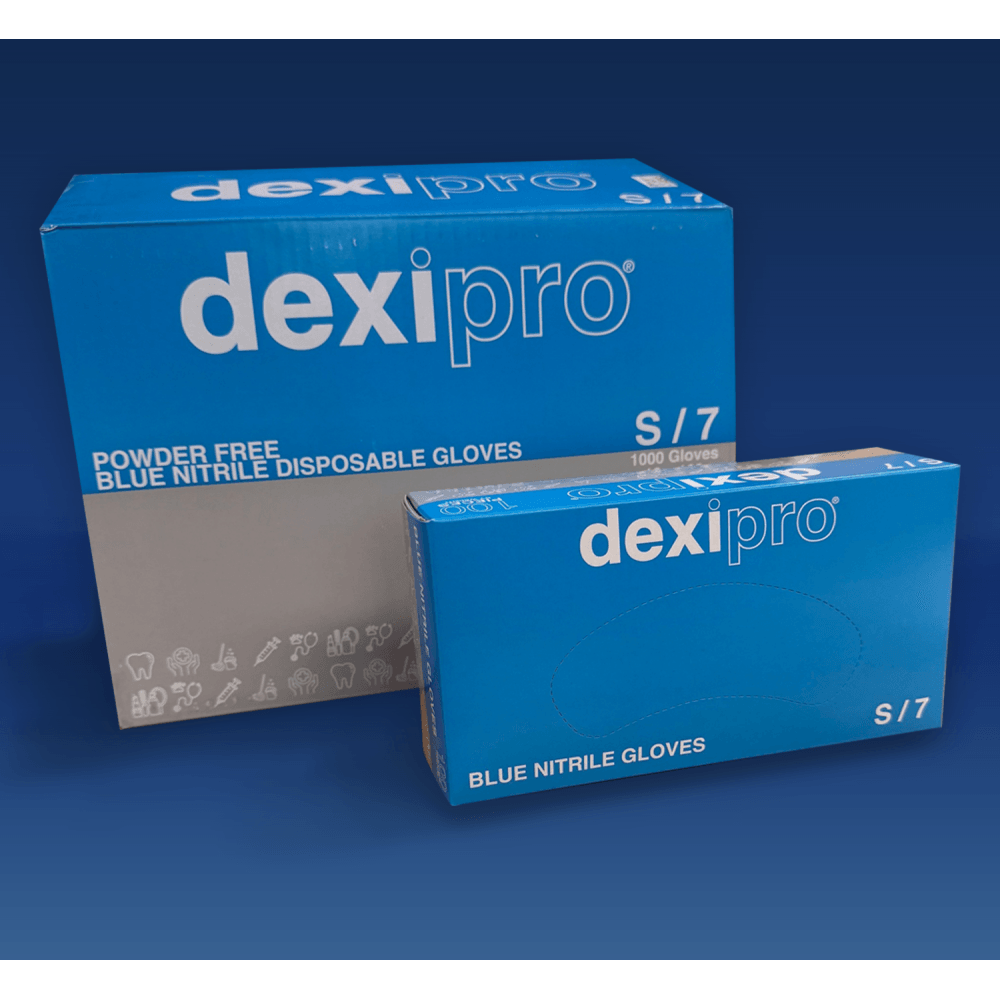 Blue Nitrile Gloves - Powder Free