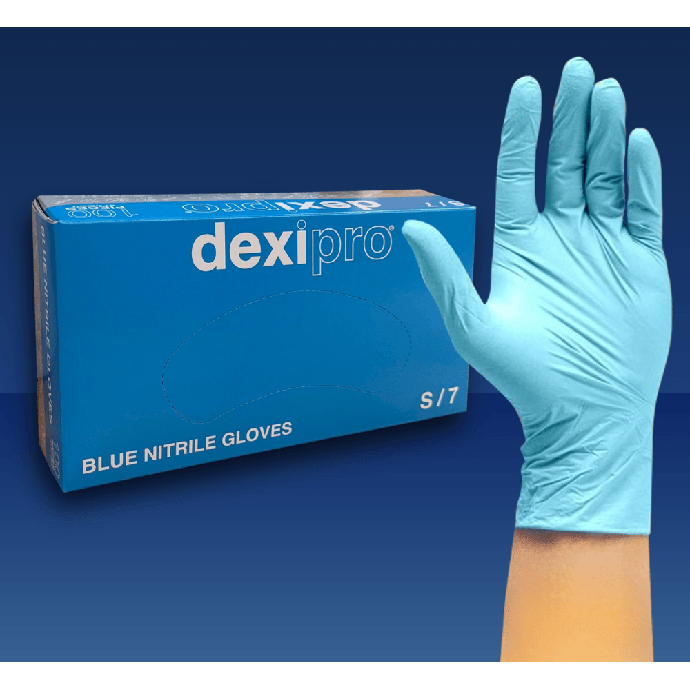 Blue Nitrile Gloves - Powder Free