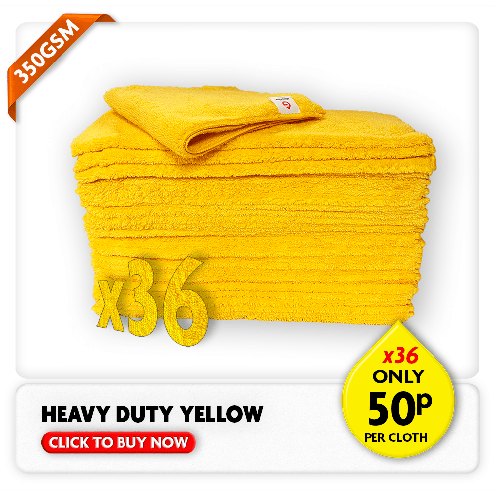 Ultra Plush Premium Microfibre Cloths - Yellow (Kirkland Quivalent!)
