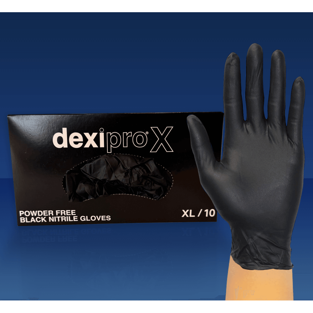 Black Nitrile Gloves - Powder Free