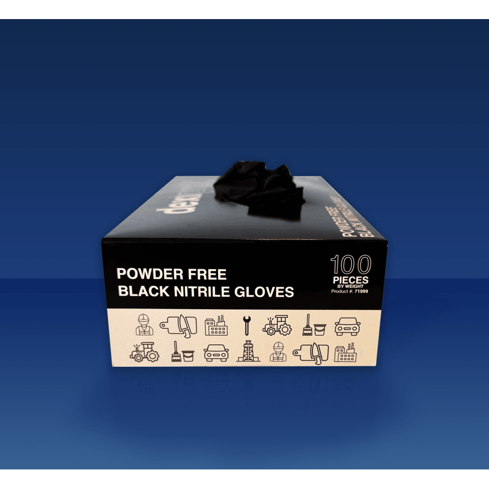 Black Nitrile Gloves - Powder Free