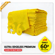 Ultra Edgeless Premium Microfibre Cloth - Yellow