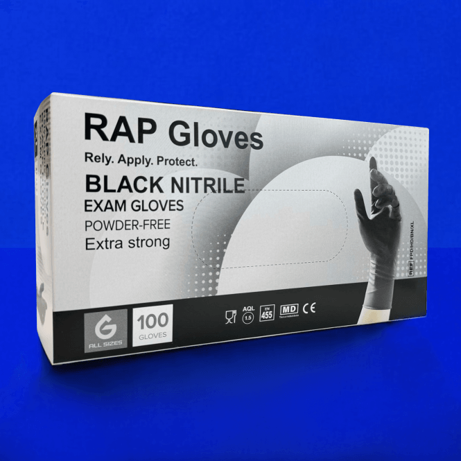 Black Nitrile Gloves - Powder Free