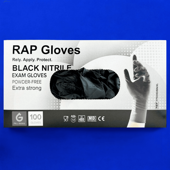 Black Nitrile Gloves - Powder Free