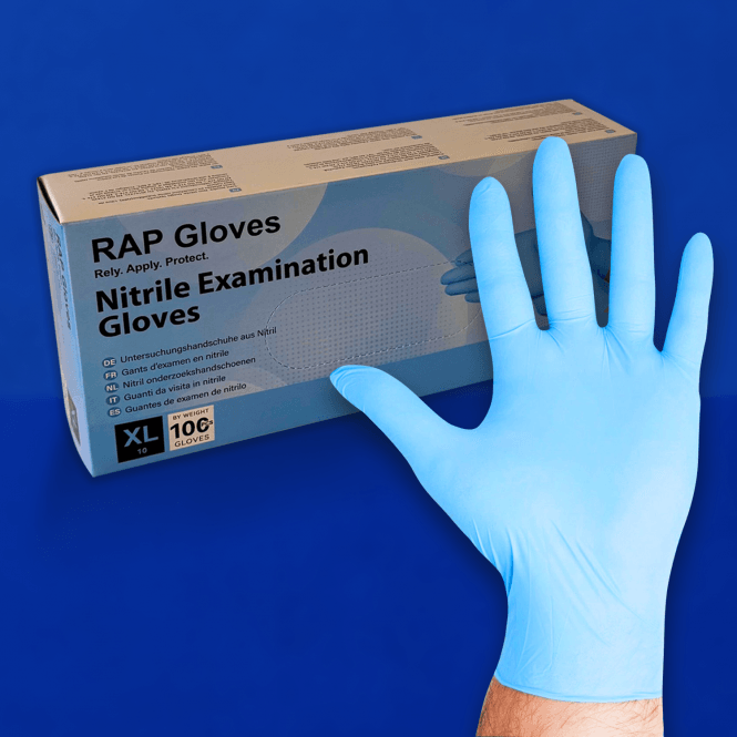Blue Nitrile Gloves - Powder Free