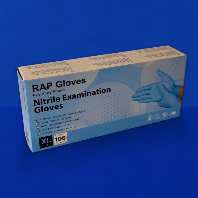 Blue Nitrile Gloves - Powder Free